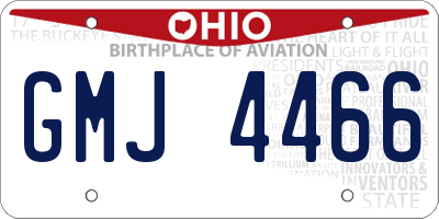 OH license plate GMJ4466