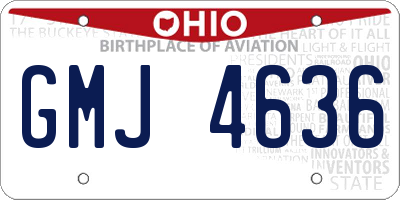 OH license plate GMJ4636