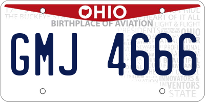 OH license plate GMJ4666