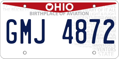 OH license plate GMJ4872