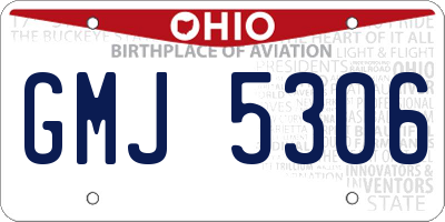 OH license plate GMJ5306