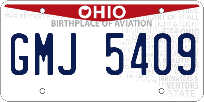 OH license plate GMJ5409