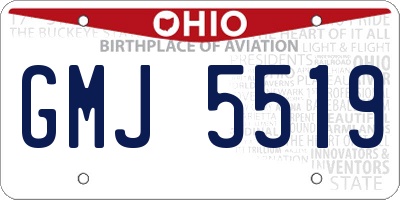OH license plate GMJ5519
