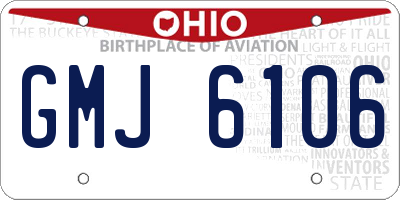 OH license plate GMJ6106