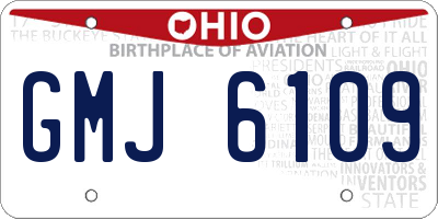 OH license plate GMJ6109