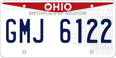 OH license plate GMJ6122