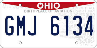 OH license plate GMJ6134