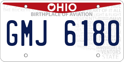OH license plate GMJ6180
