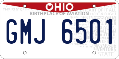 OH license plate GMJ6501