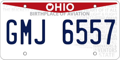 OH license plate GMJ6557