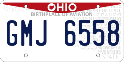 OH license plate GMJ6558