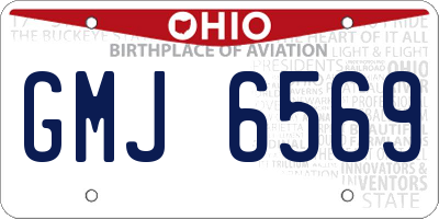 OH license plate GMJ6569