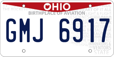 OH license plate GMJ6917