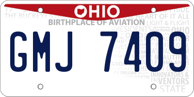OH license plate GMJ7409