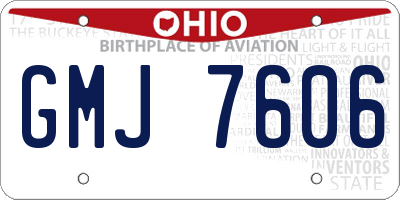 OH license plate GMJ7606