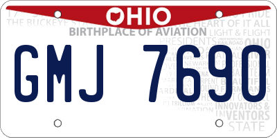 OH license plate GMJ7690