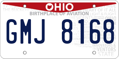 OH license plate GMJ8168