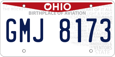 OH license plate GMJ8173