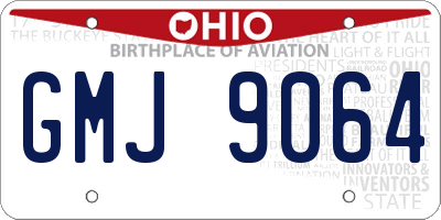OH license plate GMJ9064