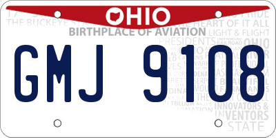 OH license plate GMJ9108