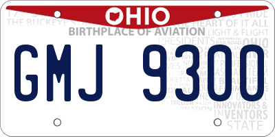 OH license plate GMJ9300