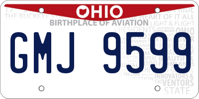 OH license plate GMJ9599