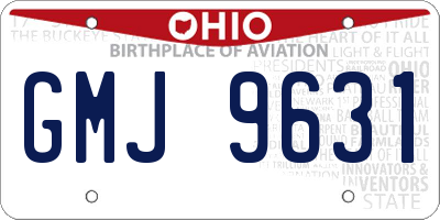OH license plate GMJ9631