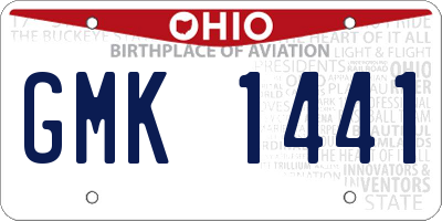 OH license plate GMK1441