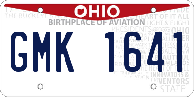 OH license plate GMK1641