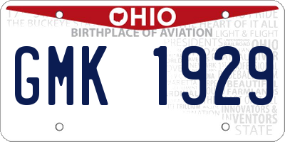 OH license plate GMK1929