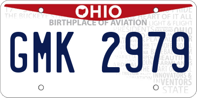 OH license plate GMK2979