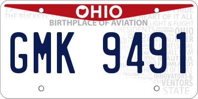 OH license plate GMK9491