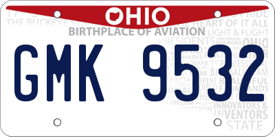 OH license plate GMK9532