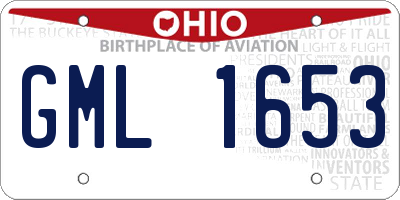 OH license plate GML1653