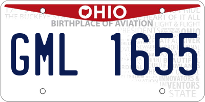 OH license plate GML1655
