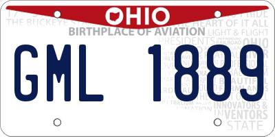 OH license plate GML1889