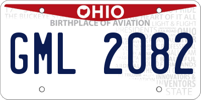 OH license plate GML2082