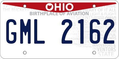 OH license plate GML2162