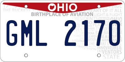OH license plate GML2170