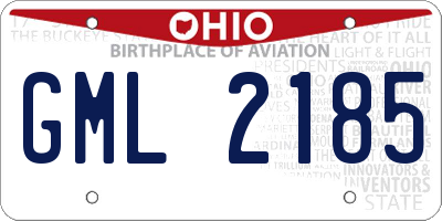 OH license plate GML2185