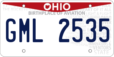 OH license plate GML2535