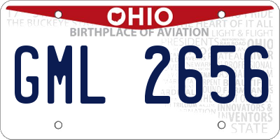 OH license plate GML2656