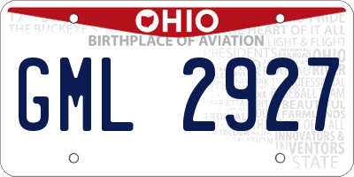 OH license plate GML2927