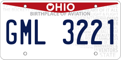 OH license plate GML3221