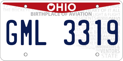 OH license plate GML3319