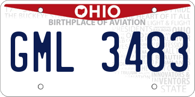 OH license plate GML3483