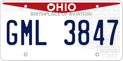 OH license plate GML3847