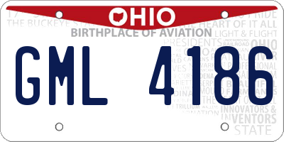 OH license plate GML4186