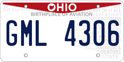 OH license plate GML4306