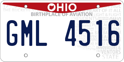 OH license plate GML4516